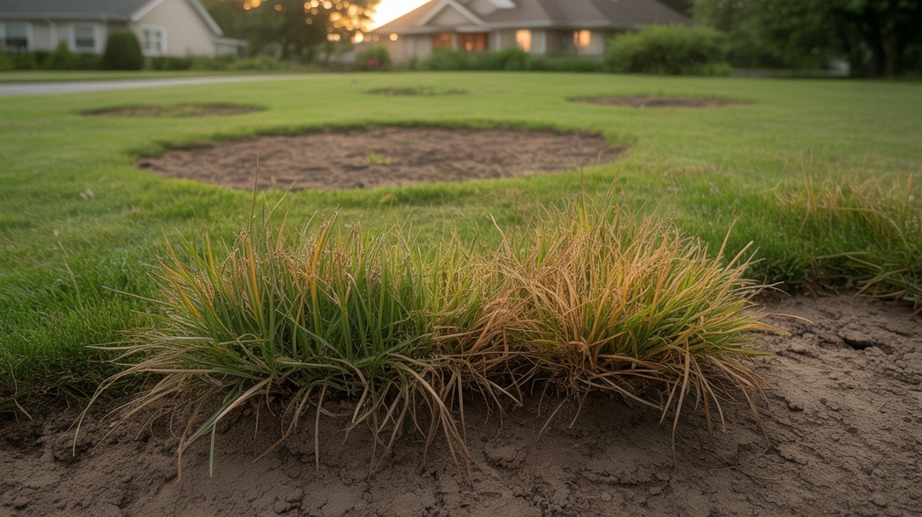 Grass That Stays Wilted Despite Watering
